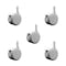 Service Caster 3 Inch MRI Safe Casters with Brakes, 7/16 Inch Grip Ring Stem, Set of 5, SCC, 5PK SCC-GR02S75-TPR-GRY-B-716138-MRI-5 - alternate 1